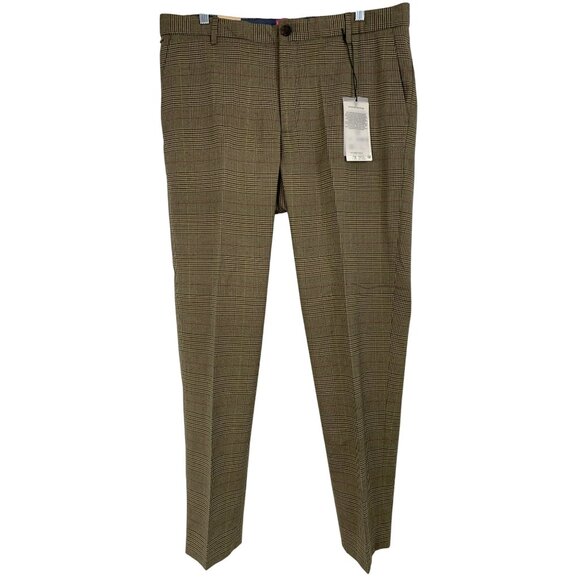 Scotch & Soda Mens Plaid Stretch Trousers 34/31 NWT $148 RP10239 Slim Tapered - Picture 1 of 13